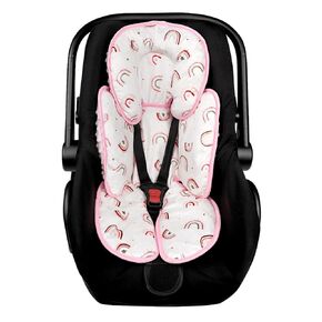 DILIMI Infant Car Seat Insert, 2-in-1 Carseat Head Support for Newborn, Soft Baby Head Support for Car Seat, Stroller, Bouncers, Green Checkered