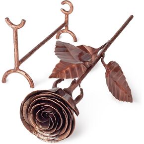 Bronze Anniversary Rose - 8th Anniversary, 8 Year Anniversary, 8th Wedding Anniversary, 19th Wedding Anniversary, 19th Anniversary, Copper Rose, Copper Metal Rose Decor, Metal Flowers, Bronze Gifts