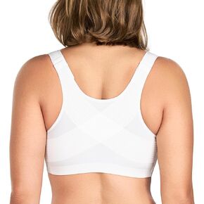 HSIA Women's Posture Minimizer Bra - Front Closure Bra for Women No Underwire Back Support Plus Size Full Coverage Bra