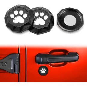 Superkred Keyhole Covers for Jeep Wrangler Accessories: SUV Door Security Keyhole Cover for Jeep Gladiator Wrangler JL JLU (Guardian Angel Magnetic) in Kuwait