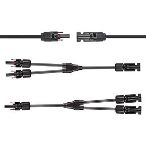 Solar Extension Cable 12AWG,Connector with Panel Female and Male Connector Solar Panel Adapter, Solar Panel Plug (3 Feet Red + Black 2 PC)