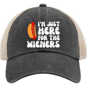 RAME I'm Just Here for The Wieners Golf Hat River Hat AllBlack Running Hat Men Gifts for Women Cool Hats