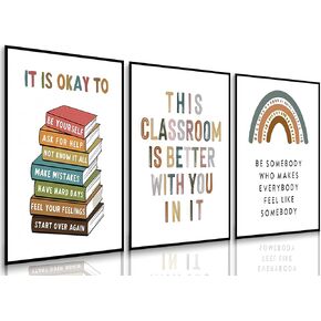 3Pcs Framed Pink Wildflower Wall Art Sun Moon Canvas Posters Prints Bohemia paintings Rainbow Pictures Wall Decor Artwork for Girls Bedroom Children Room Decoration