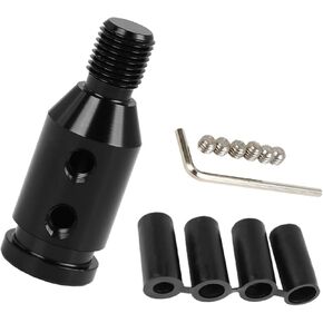 Motoforti M12 X 1.25 Car Universal Black Gear Shift Knob Adapter for Non Threaded Shifter Long-Lasting