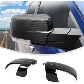 Linskip Driver and Passenger Side Mirror Covers Compatible with 2009-2018 Dodge Ram 1500 & 2019-2023 Ram 1500 Classic, Door Mirror Bezel Caps for Ram 1500(Chrome)