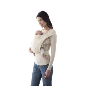 Ergobaby Embrace Cozy Newborn Essentials Baby Carrier Wrap (7-25 Pounds), Soft Air Mesh, Cream