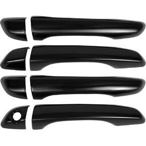 LUJUNTEC Exterior Door Handle Covers Compatible with 2017-2020 For Hyundai Elantra, 4PCS Accessories Door Handle Covers ABS Door Handle Protector,Black