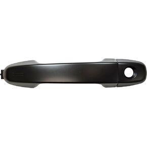 PT Auto Warehouse TO-3301S-FL - Outside Exterior Outer Door Handle, Smooth Black - without Smart Entry, Driver Side Front