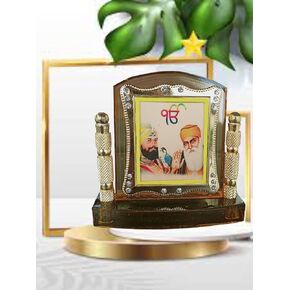 Guru Nanak Dev Ji & Guru Gobind Singh Ji Sikh Gurus Photo Showpiece/Decorative Showpiece