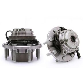 FKG 515056 Front Wheel Bearing Hub Assembly fit for 2003-2004 Ford F-250 F-350 Super Duty (SRW, Fine Threads, 4WD Only), 2003-2005 Ford Excursion (SRW, Fine Threads, 4WD Only), Set of 2