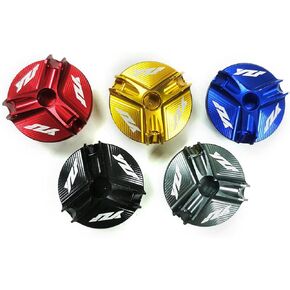 Motorcycle Aluminum CNC Engine Oil Filler Plug Fill Cap Plug Screw Compatible With Yamaha YZF R6 1999-2016 YZF R3 R25 2015-2019 YZF R1M 2015 R1 LE 2002-2012 R1 1998-2015 (Blue)