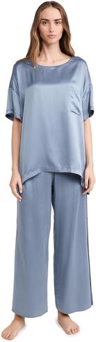 Lunya Women's Washable Silk Tee Pants Set in Saudi Arabia