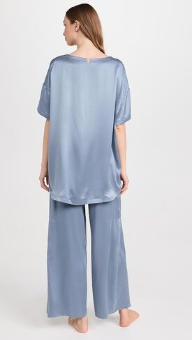 Lunya Women's Washable Silk Tee Pants Set in Saudi Arabia
