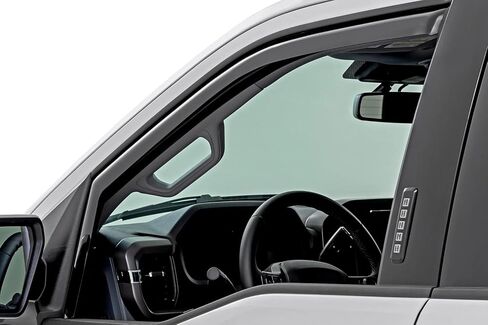 واقيات المطر للنافذة الريفية الخشنة لسيارة Ford F-150 (2015-2024) F-250/F-350 Super Duty (2017-2024) - أقنعة نافذة منخفضة المستوى وواقيات المطر في القناة للشاحنات، 4 قطع. in Kuwait