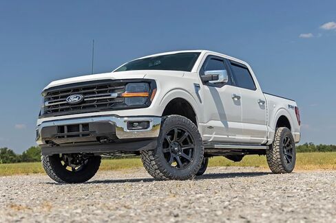 واقيات المطر للنافذة الريفية الخشنة لسيارة Ford F-150 (2015-2024) F-250/F-350 Super Duty (2017-2024) - أقنعة نافذة منخفضة المستوى وواقيات المطر في القناة للشاحنات، 4 قطع. in Kuwait