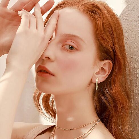 Gold CZ Huggie Hoop Earrings Small Gold Hoop Earrings Lightweight Hypoallergenic Earrings Jewelry Gifts in Saudi Arabia
