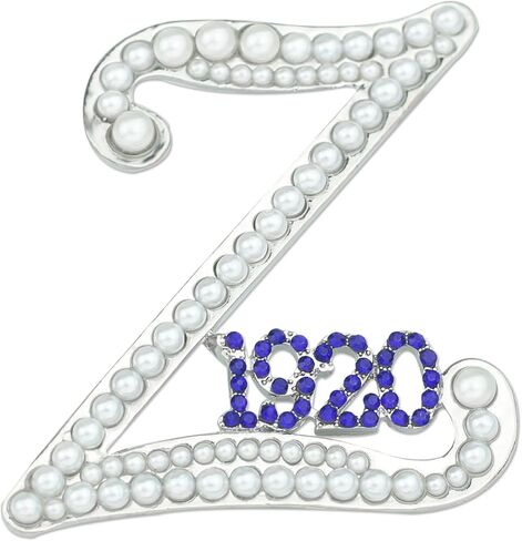 Scwasen ZPB Brooch Pin for Women Soror 1920 ZPB Gift Greek Sorority Gift Paraphernalia Jewelry for Finer Women Gift in Saudi Arabia