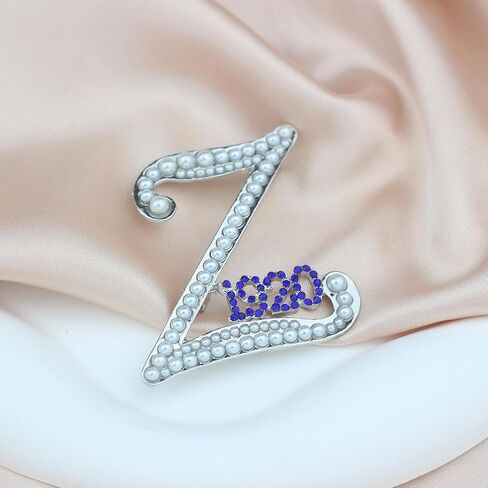 Scwasen ZPB Brooch Pin for Women Soror 1920 ZPB Gift Greek Sorority Gift Paraphernalia Jewelry for Finer Women Gift in Saudi Arabia