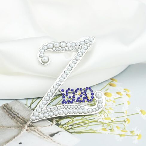 Scwasen ZPB Brooch Pin for Women Soror 1920 ZPB Gift Greek Sorority Gift Paraphernalia Jewelry for Finer Women Gift in Saudi Arabia