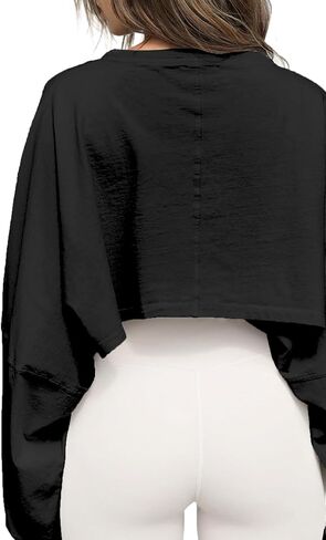 كنزة صوفية نسائية بأكمام طويلة من SOFIA'S Choice، بلوفر برقبة دائرية كبيرة الحجم in Kuwait