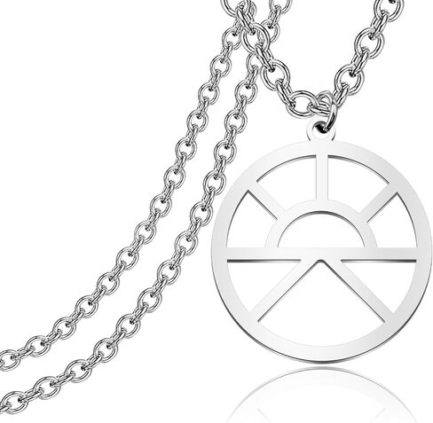 CENWA Stainless Steel Sun Symbol Necklace Rising Sun Gift Morning Lord Holy Symbol Jewelry in Kuwait