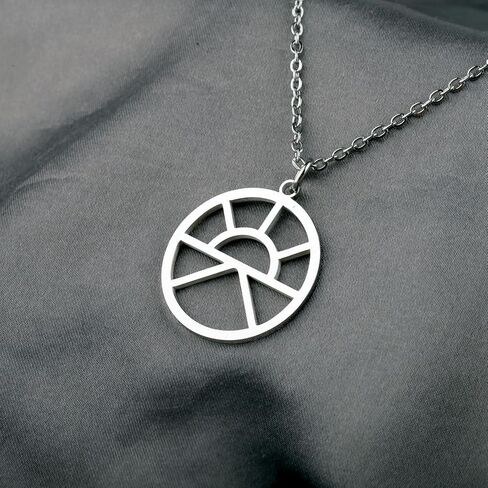 CENWA Stainless Steel Sun Symbol Necklace Rising Sun Gift Morning Lord Holy Symbol Jewelry in Kuwait
