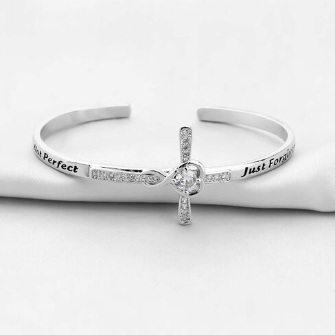 Faith Jewelry Christian Jewelry Religious Bracelet Not Perfect Just Forgiven Christian Cross Bracelet in Saudi Arabia