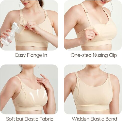 حمالة صدر Lupante Pumping بدون استخدام اليدين، حمالة صدر مضخة الثدي، حمالة صدر قابلة للتعديل لحمل ورضاعة الثدي، حمالة صدر للضخ والرضاعة in Kuwait