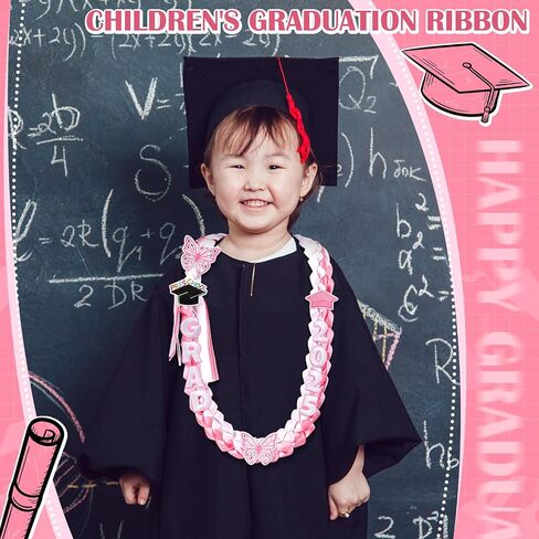 Hotop Kids Graduation Ribbon Leis Preschool Class of 2026 Money Leis, 47'' Double Braided Preschool Graduation Ribbon Necklace for Boys Girls in Saudi Arabia