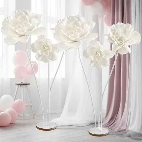 4.5 ft Valentine's Day Giant Flower Huge Artificial Flannel Flower Decoration with Standing Base Wedding Decoration for Reception Artificial Banquet Outdoor Ceremony Church Floral Backdrop(2) in Saudi Arabia