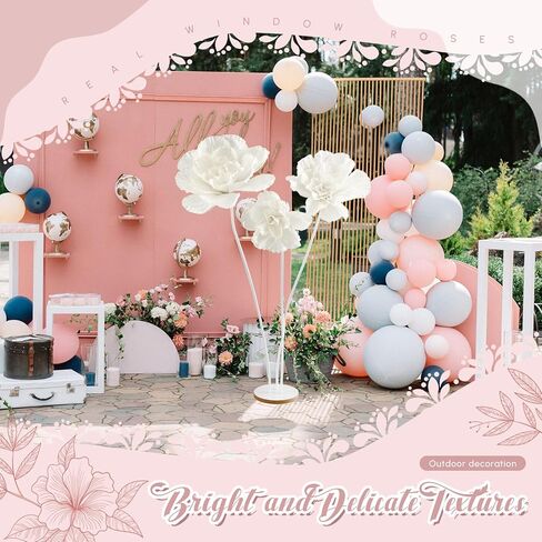 1 مجموعة 4.5 قدم الزفاف الزهور العملاقة ضخمة الاصطناعي الفانيلا زهرة الديكور مع قاعدة الدائمة زينة الزفاف للاستقبال مأدبة اصطناعية حفل في الهواء الطلق الكنيسة خلفية الأزهار in Kuwait