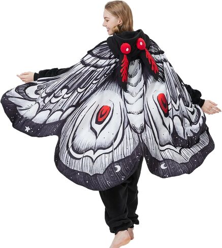 Mothman Costume Mothman Onesie Pajamas Halloween Cosplay Unisex Party Costume in Saudi Arabia