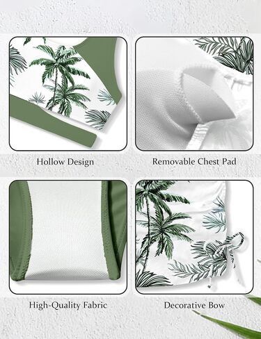 Girls Swimsuit Cutout Tropical Floral Bathing Suit for Girls 3 Pcs Bikini with Drawstring Cover up Skirt 7-16Y in Saudi Arabia