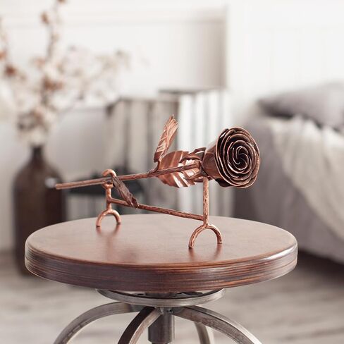 Bronze Anniversary Rose - 8th Anniversary, 8 Year Anniversary, 8th Wedding Anniversary, 19th Wedding Anniversary, 19th Anniversary, Copper Rose, Copper Metal Rose Decor, Metal Flowers, Bronze Gifts in Saudi Arabia
