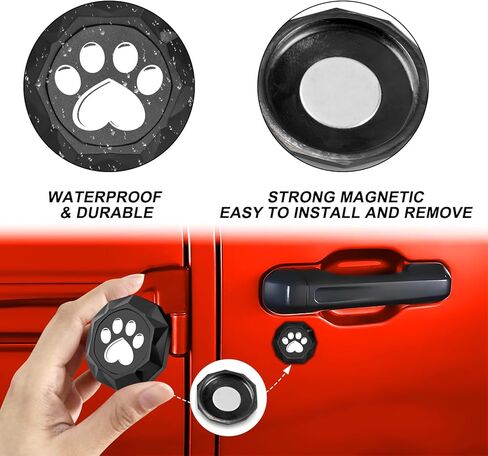 Superkred Keyhole Covers for Jeep Wrangler Accessories: SUV Door Security Keyhole Cover for Jeep Gladiator Wrangler JL JLU (Guardian Angel Magnetic) in Kuwait