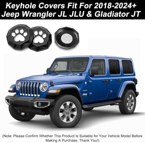 Superkred Keyhole Covers for Jeep Wrangler Accessories: SUV Door Security Keyhole Cover for Jeep Gladiator Wrangler JL JLU (Guardian Angel Magnetic) in Kuwait