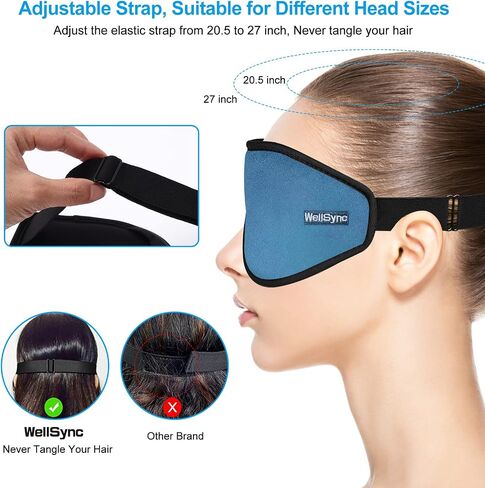 Sleep Mask 100% Blackout Eye Sleeping Cover Comfortable Contoured Eye Cups and Nose Covering for Men, 3D Pillowy Soft Light Blocking Eye Masks 0 Pressure on, Black in Saudi Arabia