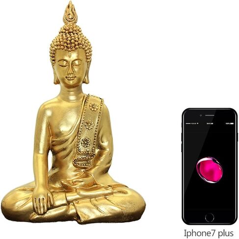 BRABUD Resin 10.63"(H) Napping Indian Buddha Statue Gold Home Decor Housewarming Gift BS107 in Saudi Arabia