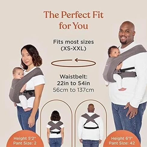 Ergobaby Embrace Cozy Newborn Essentials Baby Carrier Wrap (7-25 Pounds), Soft Air Mesh, Cream in Saudi Arabia
