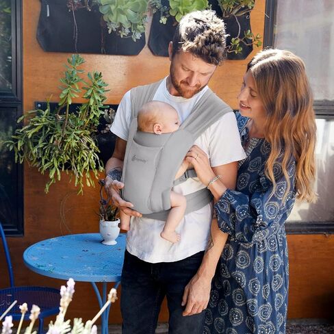 Ergobaby Embrace Cozy Newborn Essentials Baby Carrier Wrap (7-25 Pounds), Soft Air Mesh, Cream in Saudi Arabia
