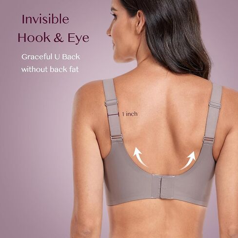 Wireless Bras for Women No Underwire Full Coverage Bralettes for Women V Neck Smooth Everyday Bras with Extender in Saudi Arabia