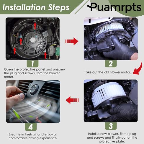 مجموعة محرك منفاخ سخان التيار المتردد - متوافقة مع سيارات تويوتا - كامري 02-06، سيينا 04-06، سولارا 04-08 - استبدال # 700054 in Kuwait