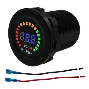 IZTOSS 12 فولت-24 فولت شاشة LED عالمية الفولتميتر الرقمي قياس الجهد 7-30 فولت مع إنذار الجهد المنخفض سيارة دراجة نارية السيارات شاحنة