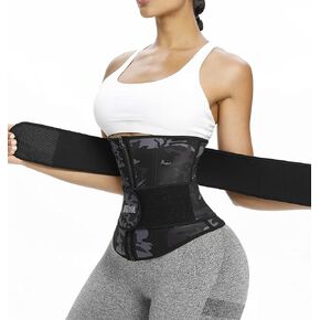 ANGOOL Neopren Waist Trainer For Women,Workout Plus Size Trimmer Belt Sauna Sweat Corset Cincher With Zipper
