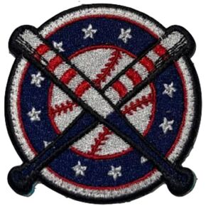 American Baseball Patch - MLB Little League College Baseball - Baseball Hook and Loop Patch