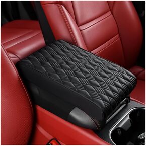 Car Center Console Cover, Leather Waterproof Auto Arm Rest Box Cover, Memory Foam Armrest Cushion Protection Pad, Hand Rest Pillow with Height Increase, Universal Car Accessory