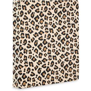 Steel Mill & Co Cute Decorative Hardcover 3 Ring Binder for Letter Size Paper, 1 Inch Round Rings, Colorful Binder Organizer for School/Office, Garden Blooms (Navy)