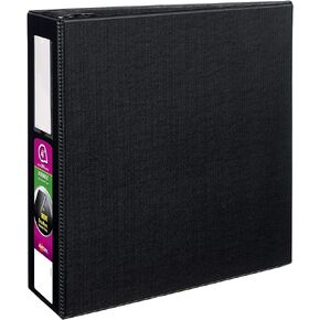 Avery Durable View 3 Ring Binders, 4" One Touch EZD Rings, 6 Black Binders (08802)