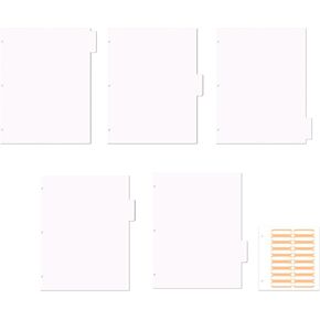 Binder dividers with tabs, dividers for 3 Ring Binder, 5 Tab Lavender Purple (11"L x 8.5"W)
