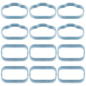 Improved Silicone Rubber Intake Manifold Gaskets Lower & Upper Set Compatible with Jeep Grand Chrysler 200 300 Dodge Charger Ram Replace#:5184562AC